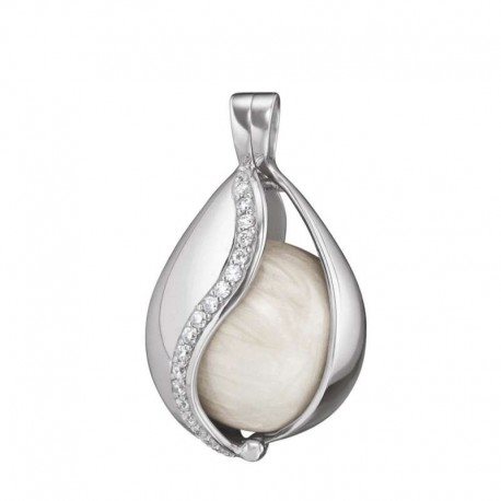 Engelsrufer 32015519 – Orecchini A Cerchio In Argento 925 Con Perle Di Conchiglia – Tono Oro